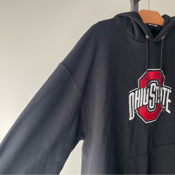 Champion Ohio State Men’s Pullover Hoodie Sweater Black Red White Size XL - Picture 4 of 6